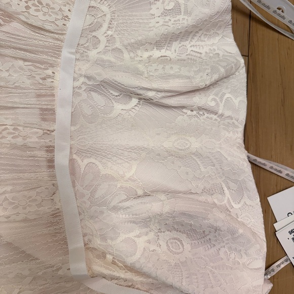 Strapless Lace Light Pink/off White Wedding Dress - Picture 9 of 9